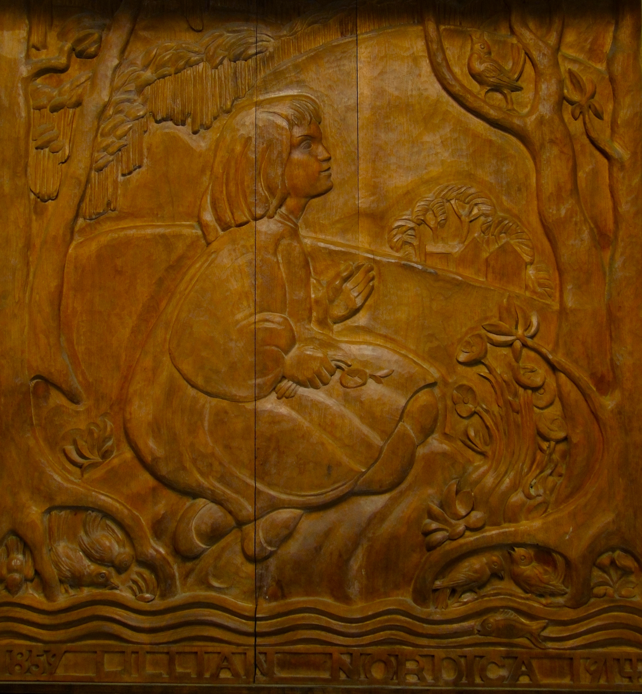 Bas relief in Farmington post office.